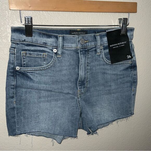 NWTBanana Republic High Rise Cut Off Denim Shorts size 26 - Picture 4 of 7